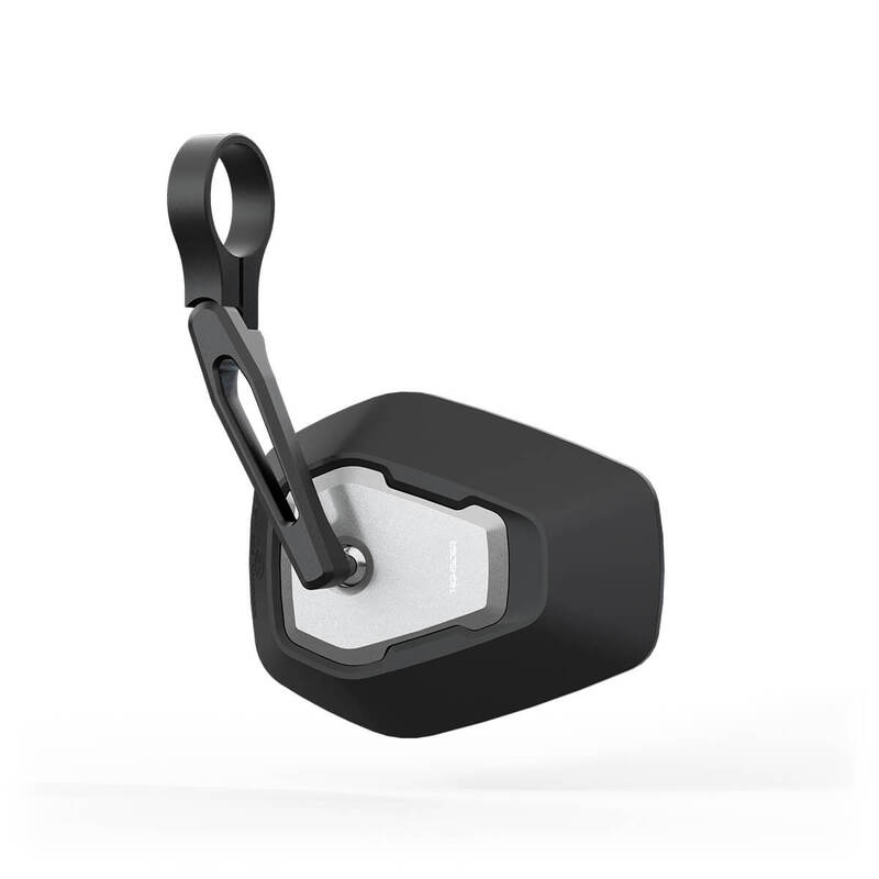 Rétroviseur embout de guidon HIGHSIDER pro Esagano-RS court - noir/argent 