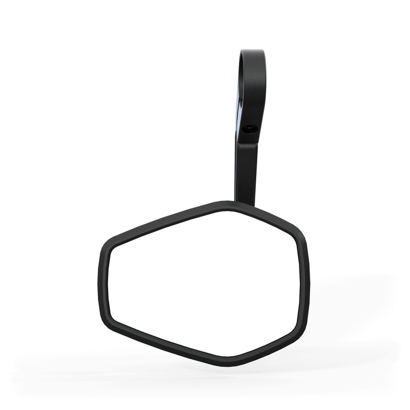 Rétroviseur embout de guidon HIGHSIDER pro Esagano-RS long - noir/argent 