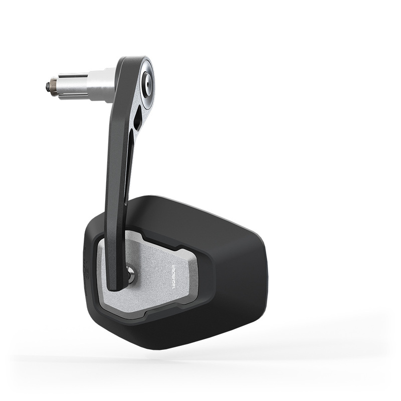 Rétroviseur embout de guidon HIGHSIDER pro Esagano-RS EVO - noir/argent 
