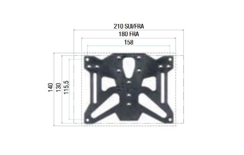 Kit support de plaque réglable LIGHTECH France/Suisse 