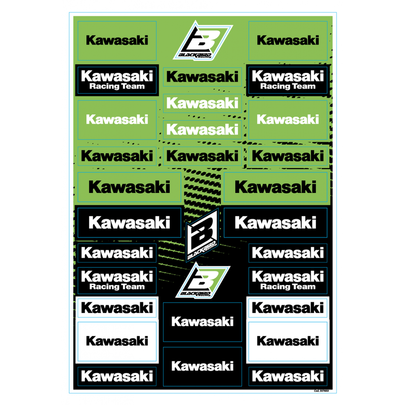 Planche de stickers BLACKBIRD PVC - Kawasaki 