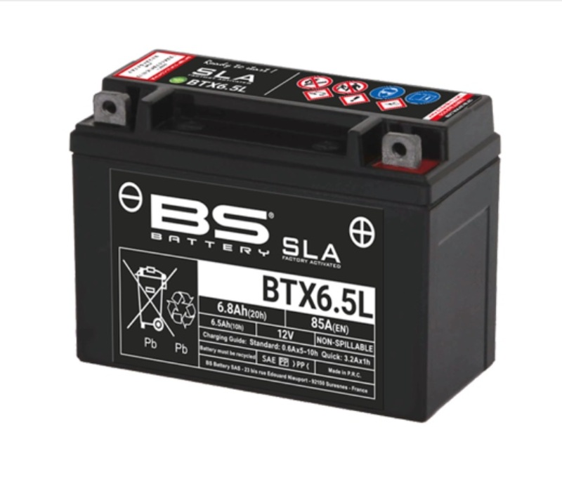 Batterie BS BATTERY SLA sans entretien activée usine - BTX6.5L 
