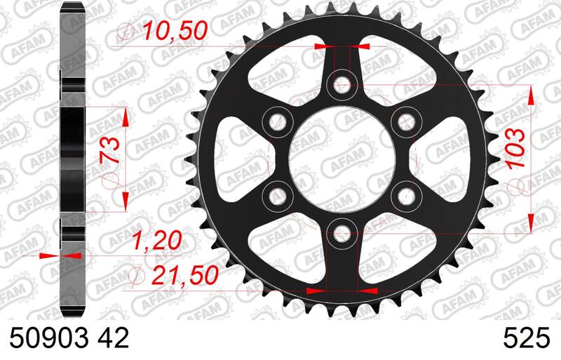 Couronne AFAM acier standard - 525 
