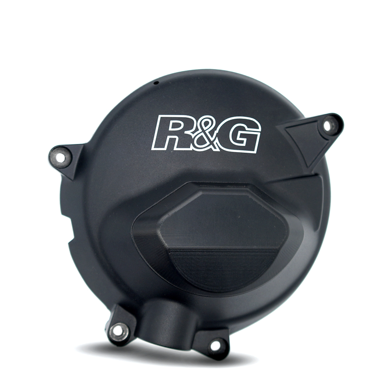 Kit de couvre-carter moteur (alternateur/embrayage) R&G RACING PRO noir 