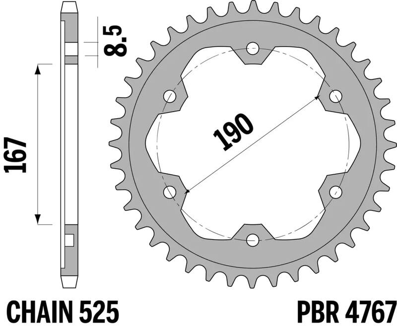 Couronne PBR acier standard - 525 
