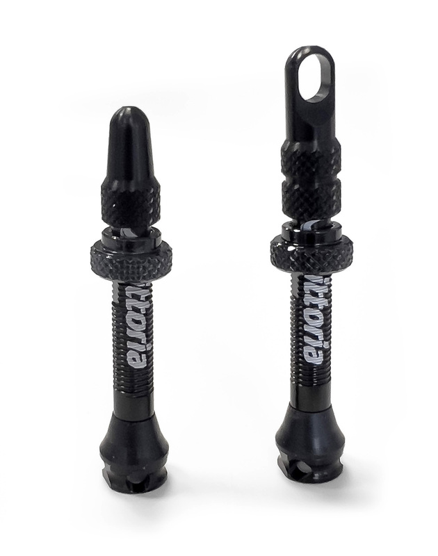 Jeu de 2 valves tubeless VITTORIA Multiway 40mm - Noir aluminium 