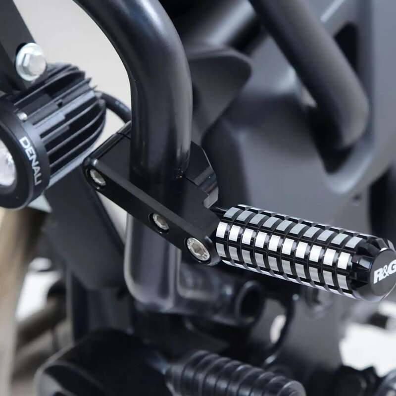 Repose-pieds universels R&G fixation sur barres ø25,4/ø22mm 