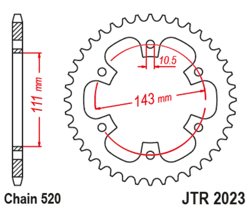 Couronne JT SPROCKETS Acier Standard - 520 