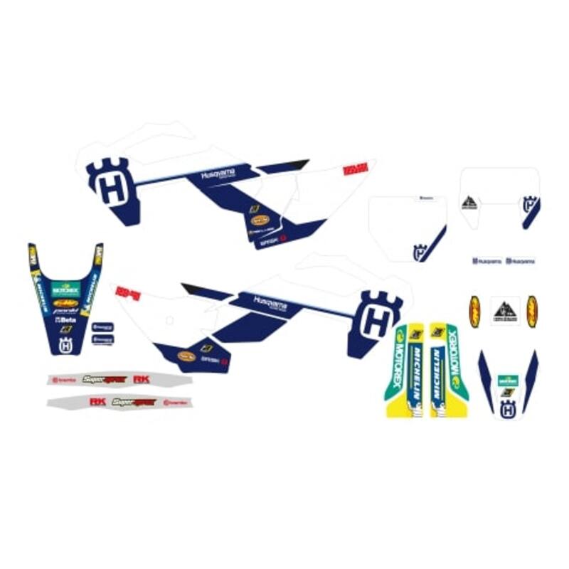 Kit déco BLACKBIRD Replica Factory Team pour Husqvarna 