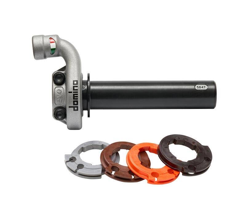 Poignée de gaz DOMINO KRK EVO sans revêtements pour motos 4T