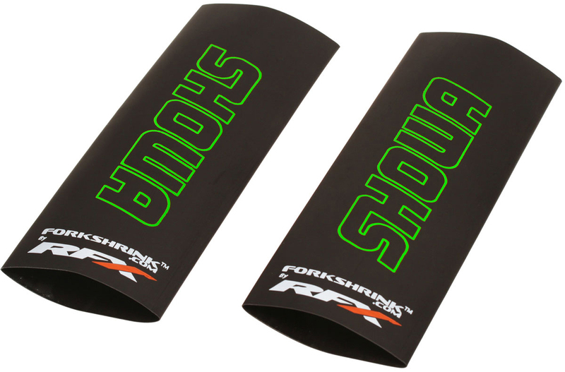 Protection de fourche supérieure RFX Race Series Forkshrink logo Showa - vert 