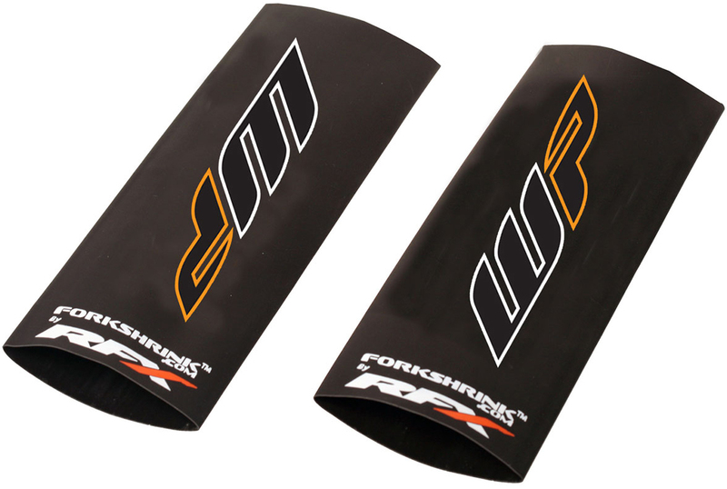 Protection de fourche supérieure RFX Race Series Forkshrink logo WP - blanc/orange 