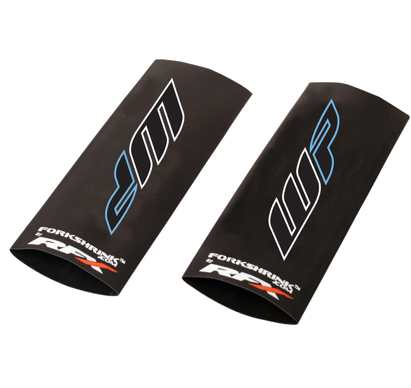 Protection de fourche supérieure RFX Race Series Forkshrink logo WP - blanc/bleu 