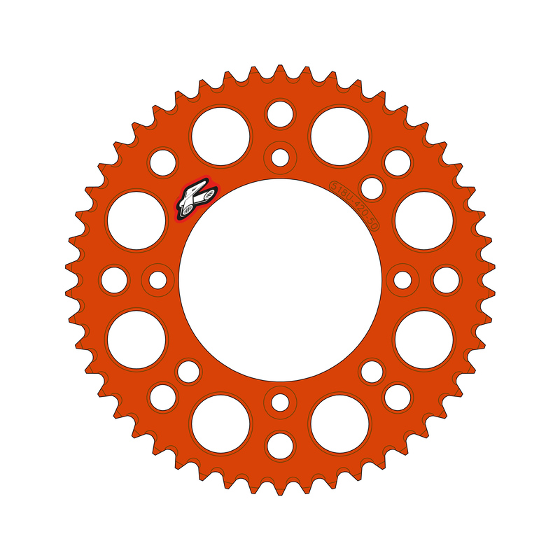 Couronne RENTHAL aluminium ultra-light anti-boue 518U - 420 