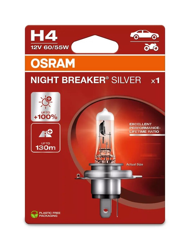 Ampoule OSRAM Night Breaker Silver H4 12V/60/55 - X1 
