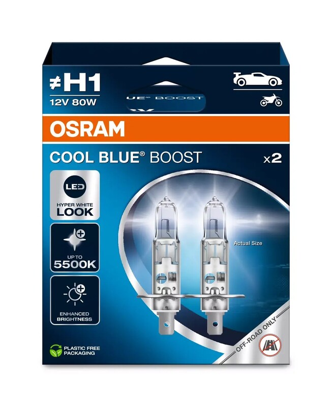 Ampoule OSRAM Cool Blue Boost H1 12V/80W - X2 