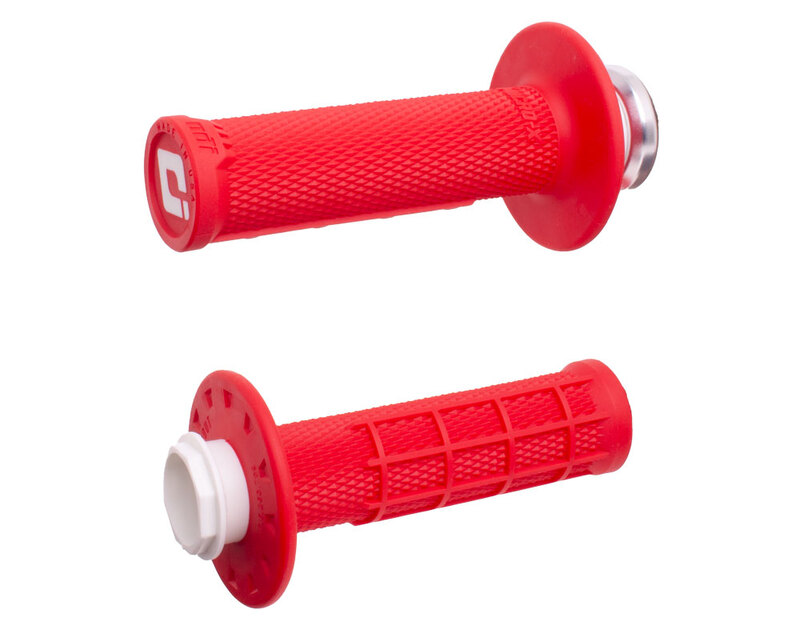 Revêtements ODI Micro-X Lock-On semi-gaufré - rouge/noir 