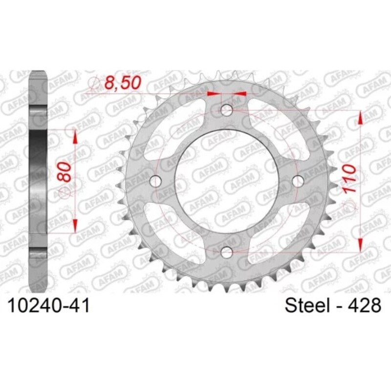 Couronne AFAM acier standard - 428 