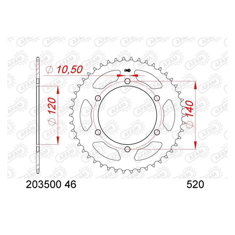 Couronne AFAM acier standard - 520 