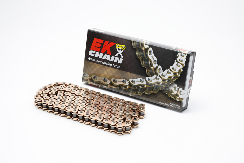 Chaine de transmission EK CHAIN 525 SRX2 - Joints Qx-Ring - attache à riveter 