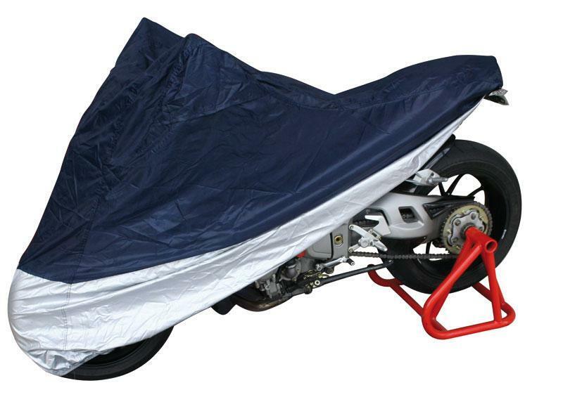 Housse de protection intérieure/extérieure VECTOR pour moto/scooter - bleu/argent - XL 