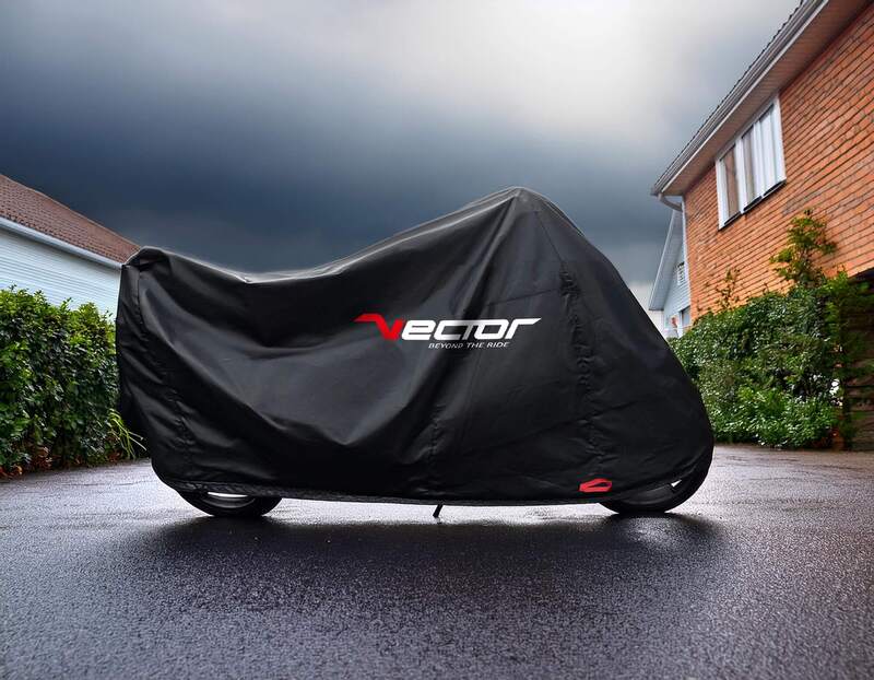 Housse de protection intérieure/extérieure VECTOR H20 pour moto/scooter - noir - XL 