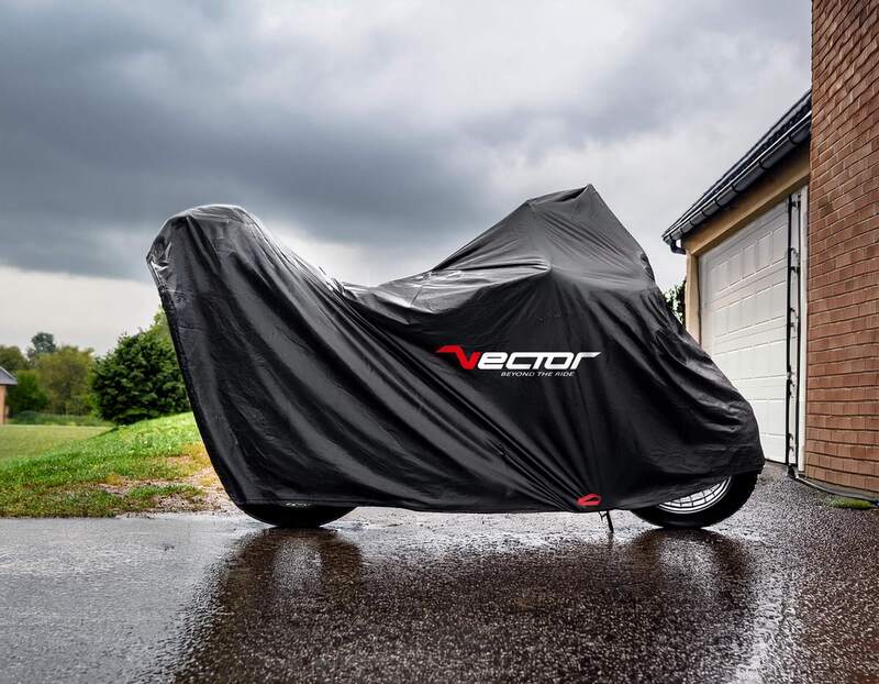 Housse de protection intérieure/extérieure VECTOR H20 pour moto/scooter avec top case et bulle haute - noir - XL 