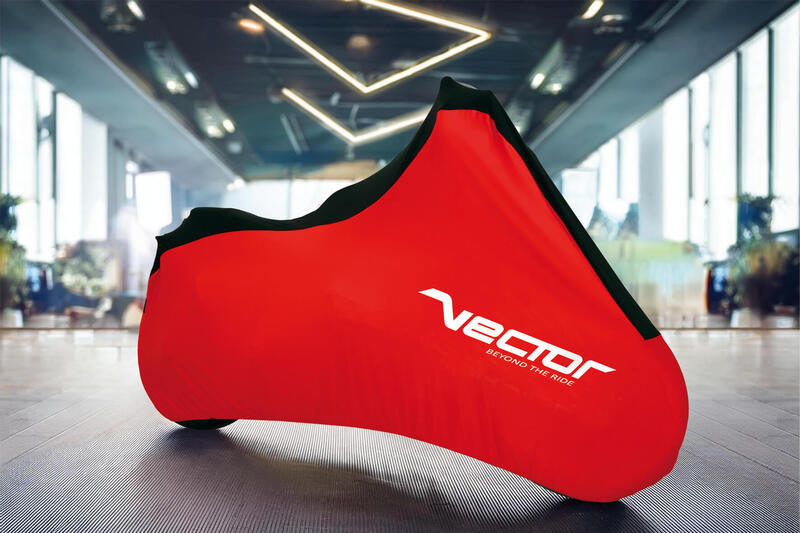 Housse de protection intérieure VECTOR Stretch pour moto/scooter - rouge - M 