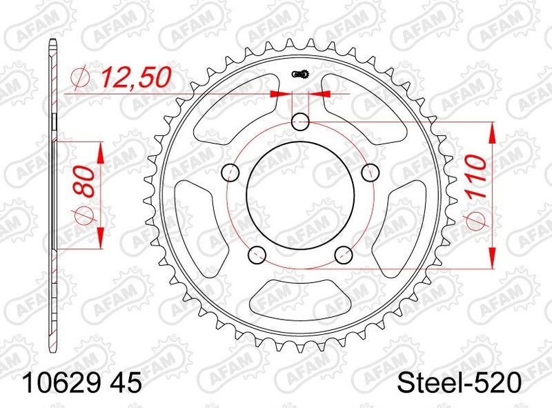 Couronne AFAM acier standard - 520 