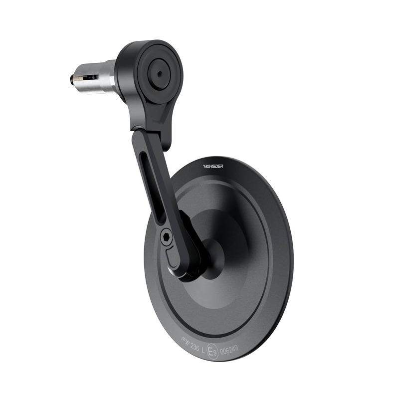 Rétroviseur d'embout de guidon HIGHSIDER pro Montana-Slim court - noir 
