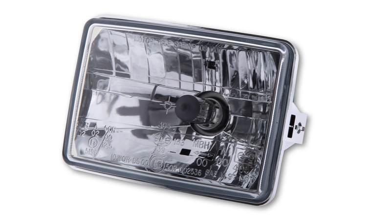 SHIN YO H4 insert 130 x 90mm, clear glass 12V 60/55W, parking light, E-gepr. 