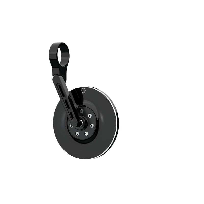 Rétroviseur d'embout de guidon HIGHSIDER pro Conero court - noir 