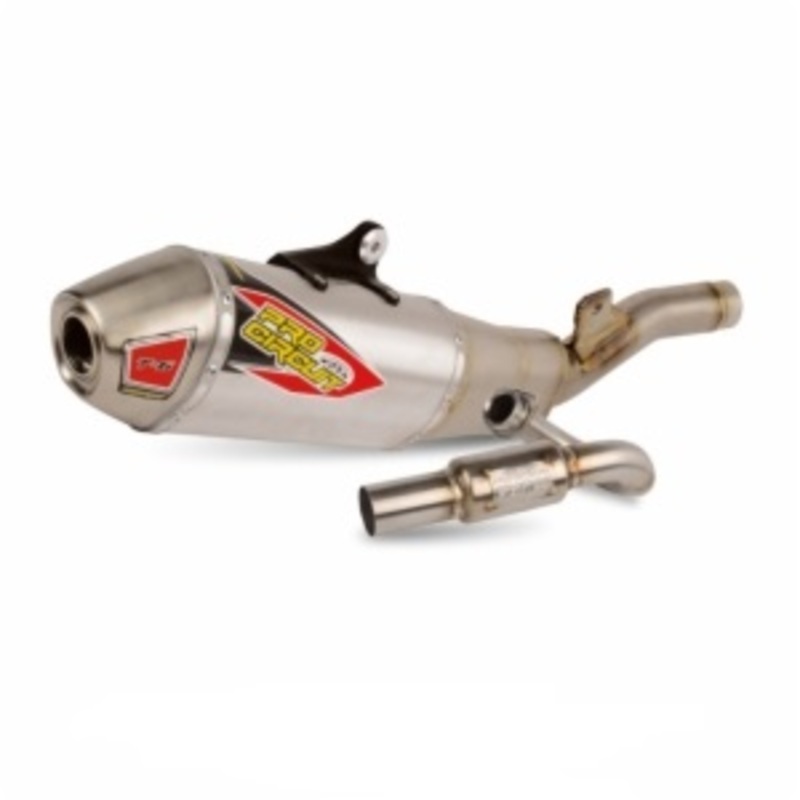 Ligne complète PRO CIRCUIT T-6 inox-inox/casquette inox avec pare-étincelle démontable 
