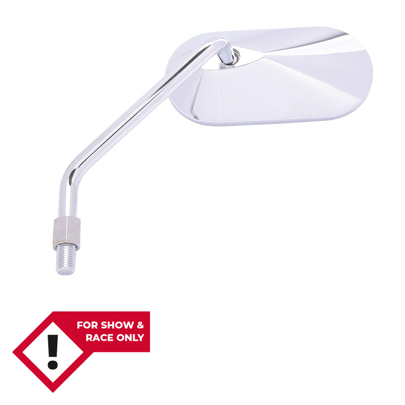 Rétroviseur sur guidon HIGHSIDER smart Agila ovale - côté gauche - non homologué E - chromé