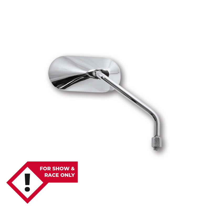 Rétroviseur sur guidon HIGHSIDER smart Agila ovale - côté droit - non homologué E - chromé
