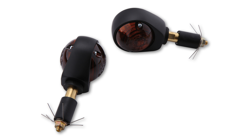 Clignotant de guidon HIGHSIDER smart Ochsenauge homologué - verre fumé - la paire 