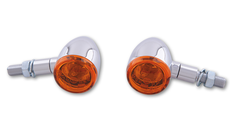 Clignotant  HIGHSIDER smart Bullet Light homologué - verre orange - la paire 
