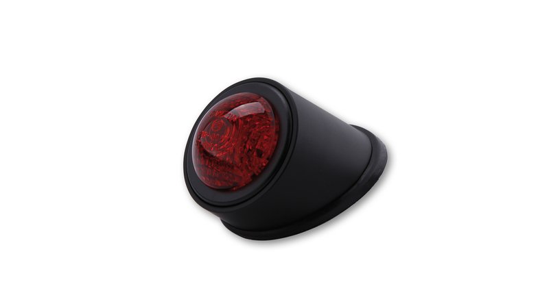 Feu arrière LED HIGHSIDER smart Old School Type 1 homologué - verre rouge - l'unité 