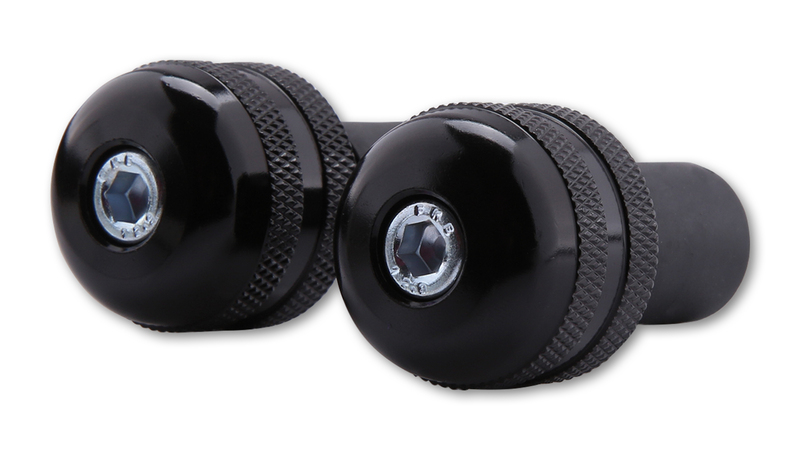 HIGHSIDER smart Handlebar Ends Black Knurled, For Steel Handlebars 