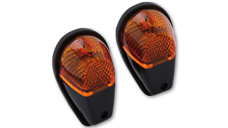 Clignotant de carénage HIGHSIDER smart homologué - verre orange - la paire 