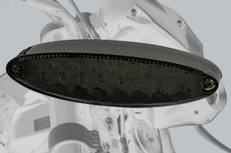 Feu arrière LED HIGHSIDER smart Number1 avec éclairage de plaque - fumé - à l'unité