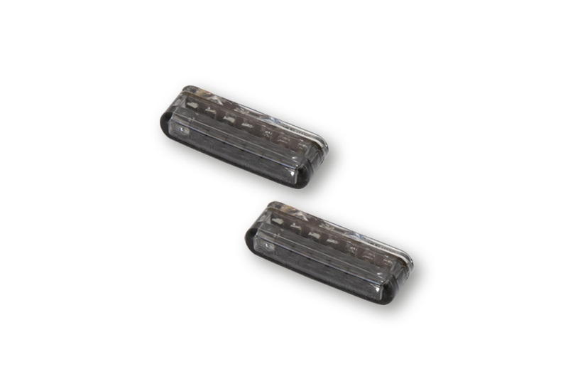 Feu arrière/clignotant LED HIGHSIDER smart Shorty 3en1 homologué - verre fumé - la paire 