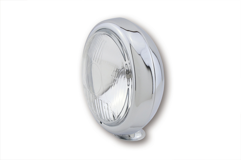 Feu avant HIGHSIDER smart - 4 1/2 pouces - boîtier plat - homologué E - chromé - à l'unité 