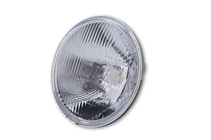 Insert de phare H4 HIGHSIDER smart - 7 pouces - Embossed Glass avec feux de position - homologué E - - à l'unité 