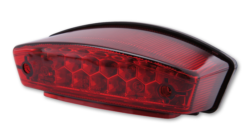 Feu arrière LED HIGHSIDER smart Monster homologué - verre rouge - l'unité 