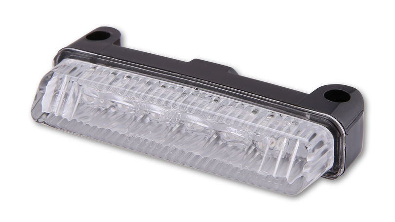Feu arrière LED HIGHSIDER smart Mini homologué - verre transparent - l'unité 