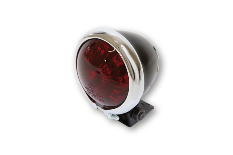 Feu arrière LED HIGHSIDER smart Bates Style homologué - verre rouge - l'unité 