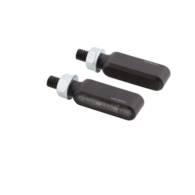 Clignotant LED HIGHSIDER pro Bronx-MX homologué - verre fumé - la paire