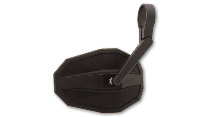 Rétroviseur d'embout de guidon HIGHSIDER smart Straight court - noir 
