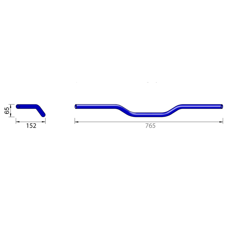 HIGHSIDER pro Superbike A01 aluminum handlebars, 7/8 inch, silver 